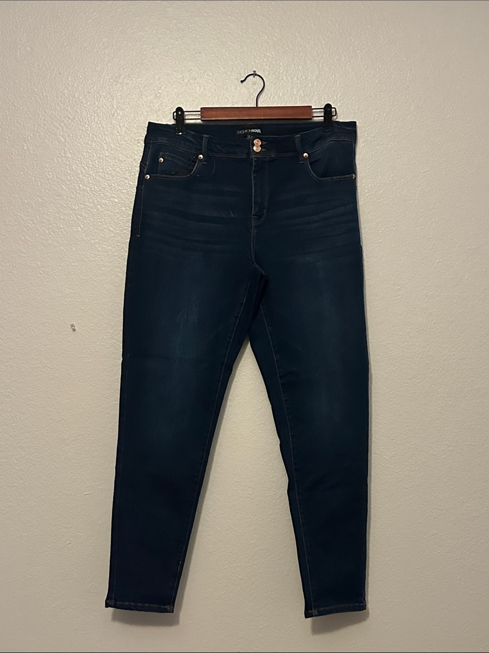Fashion Nova Dark Indigo Skinny Jeans